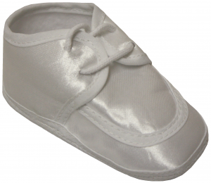 BABY BOYS SATIN SHOES W/ LACE